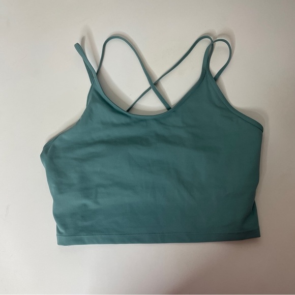 Adodos Size XL Sports Bra Sage Green Strappy - Picture 1 of 5